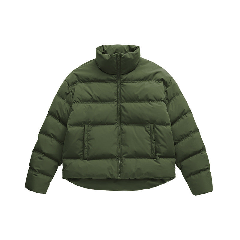 Solid Color Puffer Jacket for Men and Women