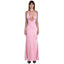 Elegant White Satin Halter Dress