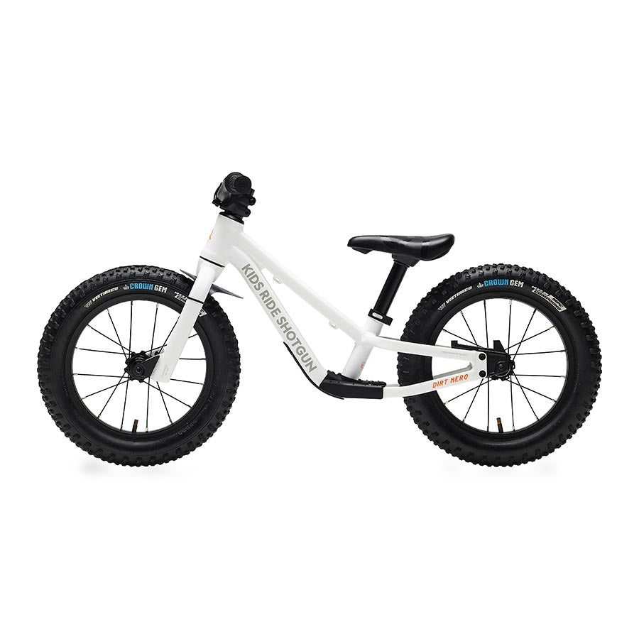 Vélo Poussette Dirt Hero 14" Kids Ride Shotgun - Blanc