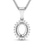 Pendentif semi-monture en or blanc 14K avec diamant blanc de 0,13 carat