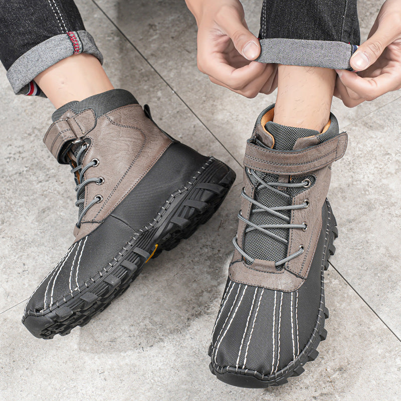 Botas de Nieve Impermeables con Cordones para Hombres y Mujeres