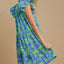 Vestido de Talla Grande con Estampado Floral y Mangas con Volantes