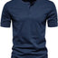 T-shirt Henley pour hommes grande taille avec détail de bouton
