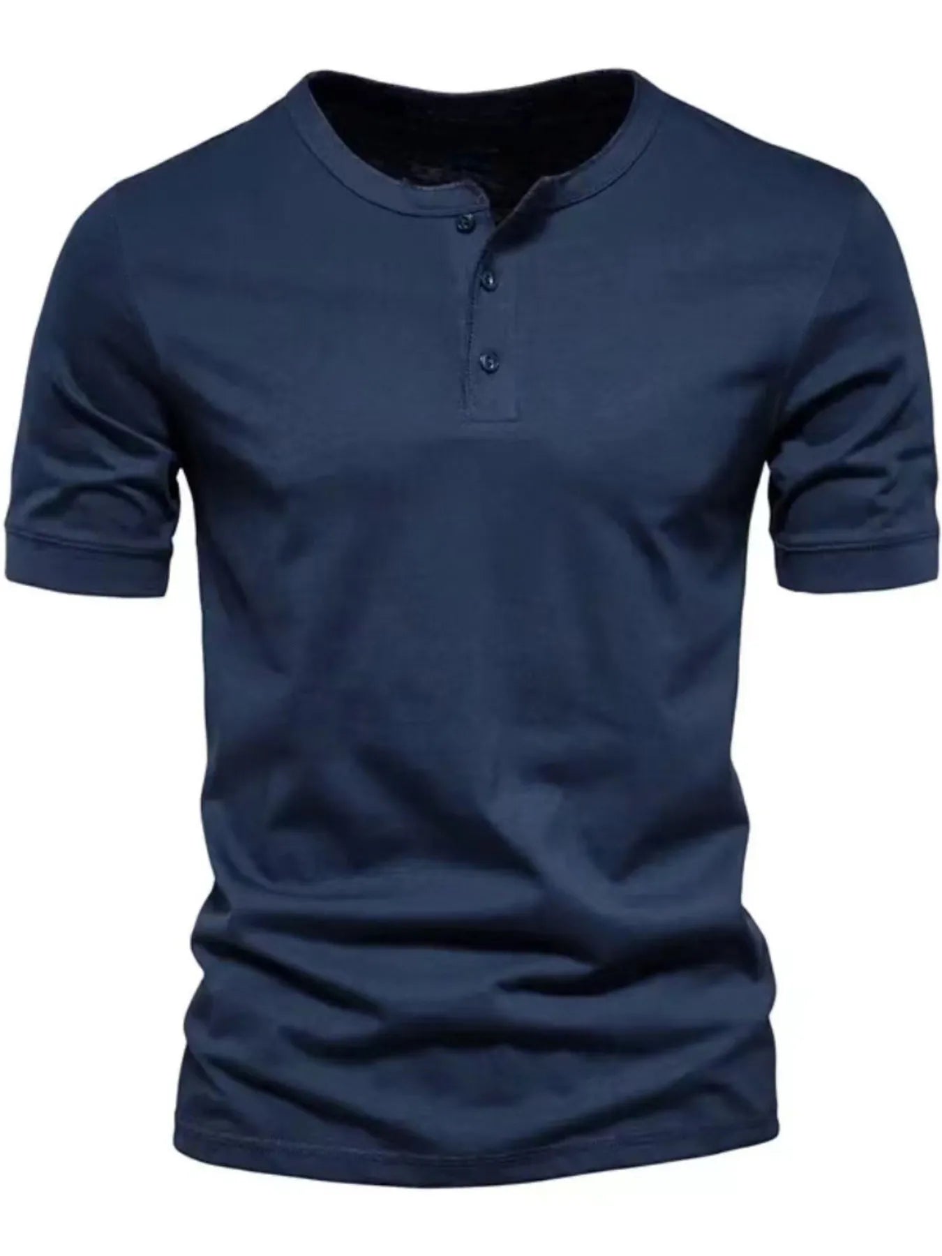 T-shirt Henley pour hommes grande taille avec détail de bouton