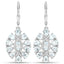 Elegant 2.93 Carat Aquamarine & White Topaz Sterling Silver Earrings