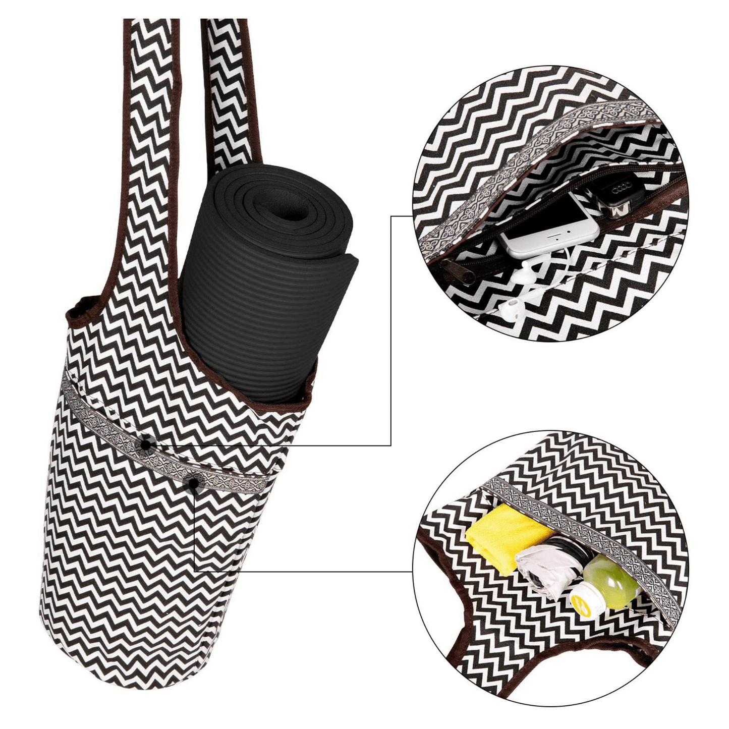 Sac de transport pour tapis de yoga JupiterGear avec grandes poches