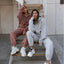 Ensemble de Sweat à Capuche et Pantalon en Fleece Chaud pour Femmes