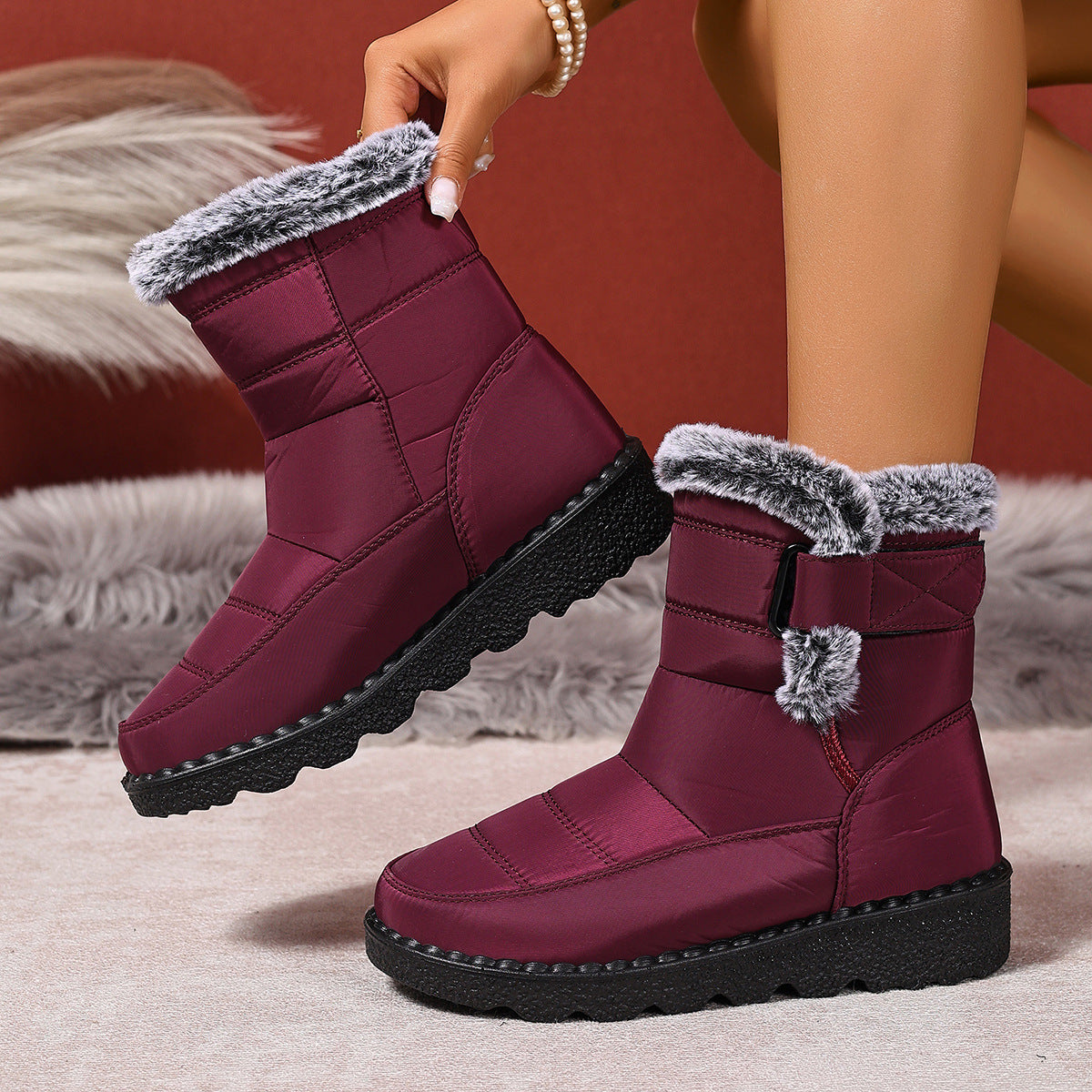 Women's Plus Size Snow Boots - Comfortable & Wear-Resistant