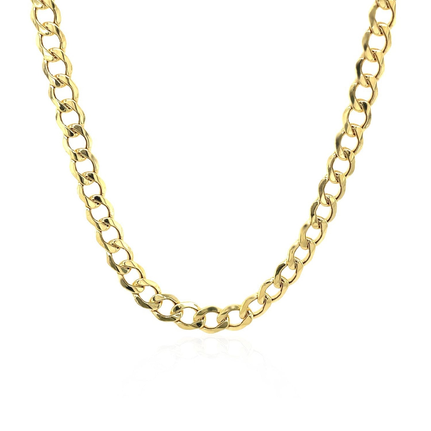 4.4mm 14k Yellow Gold Curb Chain Necklace