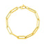 Bracelet en chaîne en papier clip extra large en or jaune 14K
