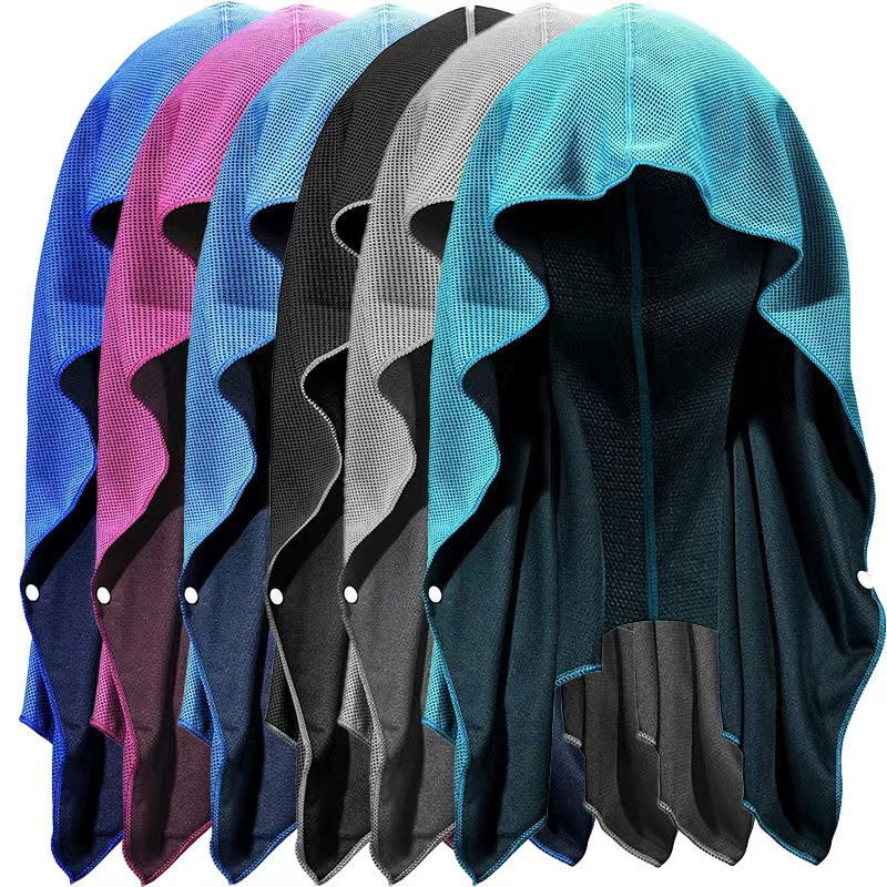 U-Shaped Cold Hoodie Towel for Gym and Beach