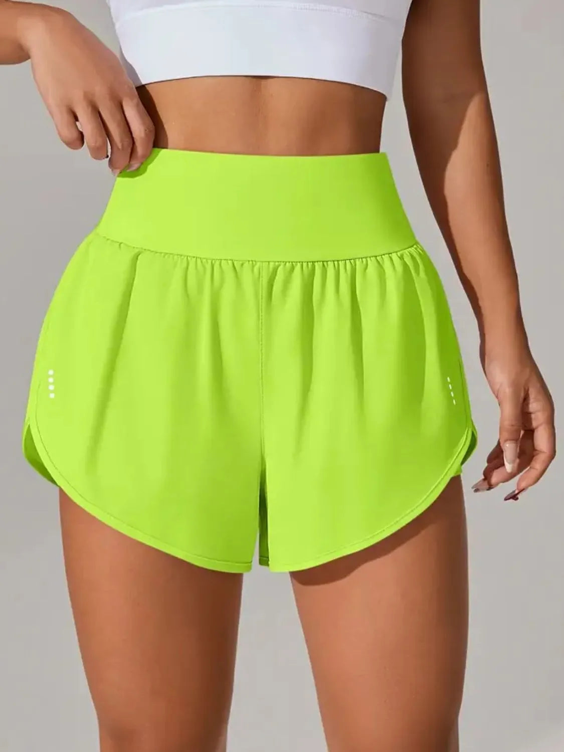 Shorts Actifs Taille Haute avec Poches