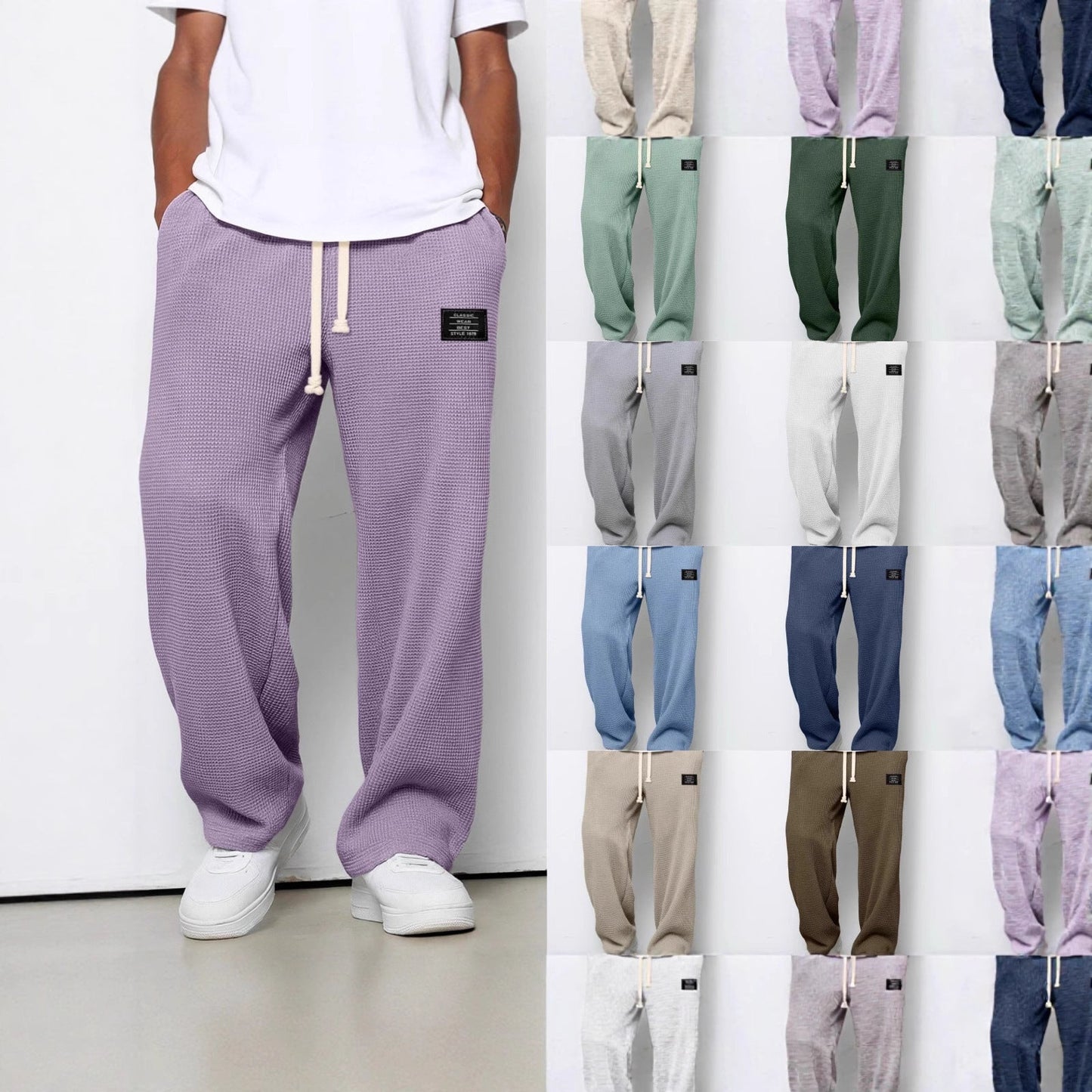 Pantalons de survêtement décontractés pour hommes à coupe ample pour le printemps et l'automne