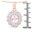 4.26 Carat Genuine Kunzite and White Topaz Pendant in Sterling Silver
