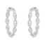 Pendientes de aro de diamantes de oro blanco de 10 quilates - 1.5 cttw