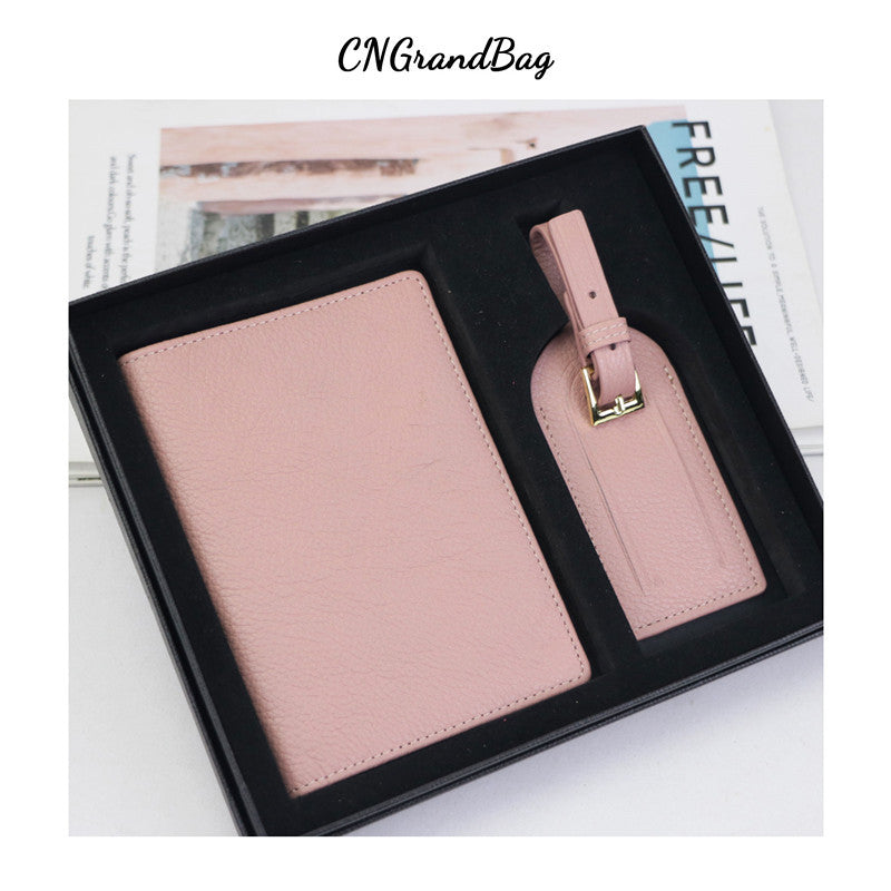 Premium First Layer Cowhide Vaccine Certificate Passport Holder
