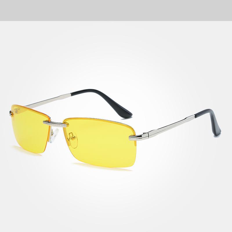 Premium Rimless Polarized Sunglasses for Men - Stylish Gold Shades - Korvel
