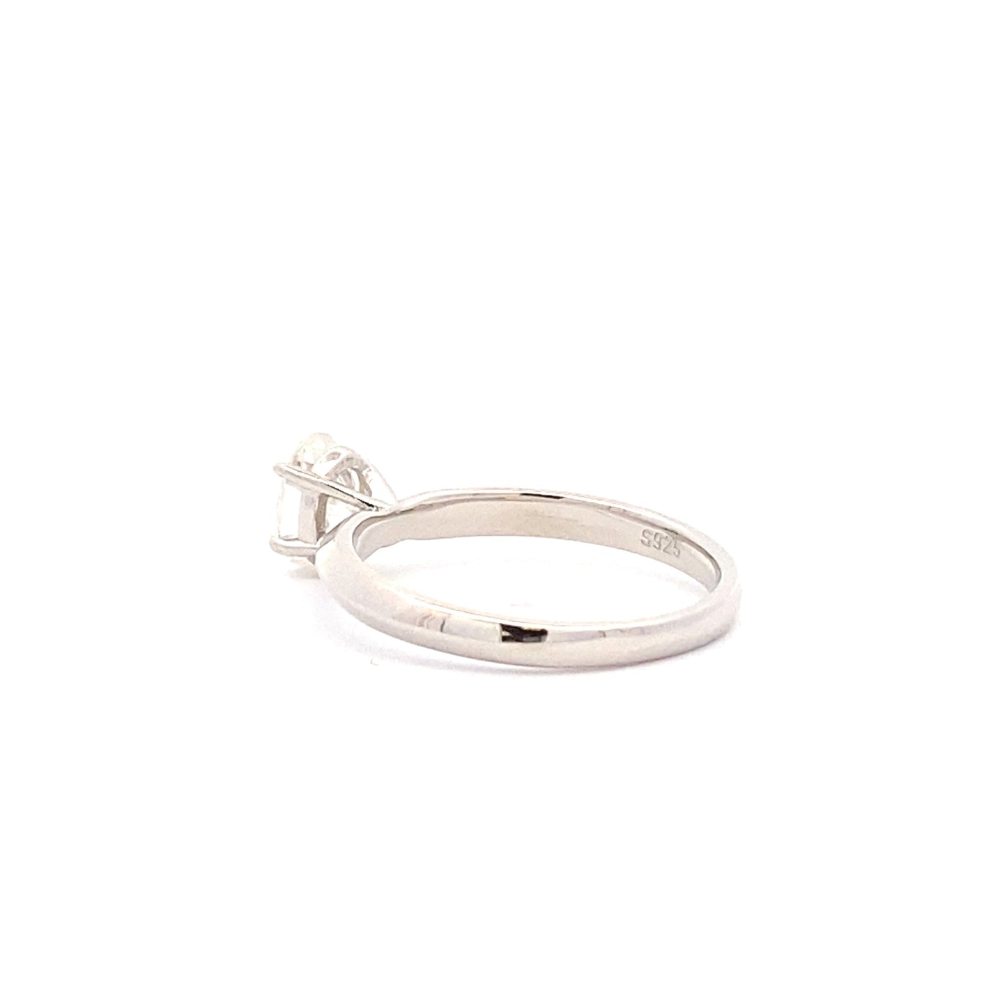 Bague de fiançailles en argent sterling avec moissanite naturel de 0,88 ct