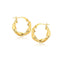 14k Yellow Gold Hoop Earrings - 5/8 Inch