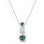 Pendentif en Diamant Bleu et Blanc en Or Blanc 14K 1,5 Cttw