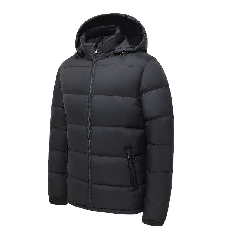 Chaqueta de algodón acolchada con capucha para hombre