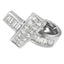 Collar con colgante de cinta de diamantes en oro blanco de 14 quilates