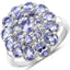 Anillo de Compromiso de Plata Esterlina con Tanzanita Genuina de 2.70 Quilates