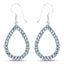 Boucles d'oreilles en argent sterling avec topaze bleue de Londres de 4,32 carats