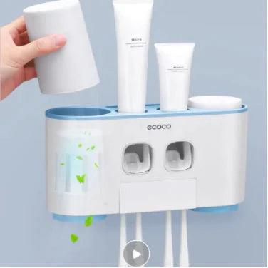Soporte para Cepillos de Dientes y Vaso Multiusos