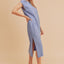 Robe midi sans manches à fente élégante