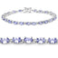 Pulsera de Plata Esterlina con Tanzanita Genuina de 9.68 Quilates