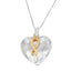 10K Yellow Gold Over Silver Heart Pendant Necklace