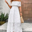 Robe Maxi Élégante à Épaules Dégagées pour l'Été