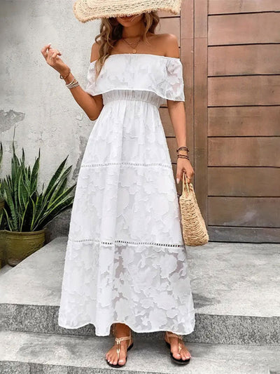 Elegant Off-Shoulder Maxi Dress for Summer