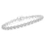 Bracelet en diamant tennis en argent sterling plaqué or rose 14K
