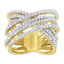 10KT Yellow Gold Diamond Bypass Ring