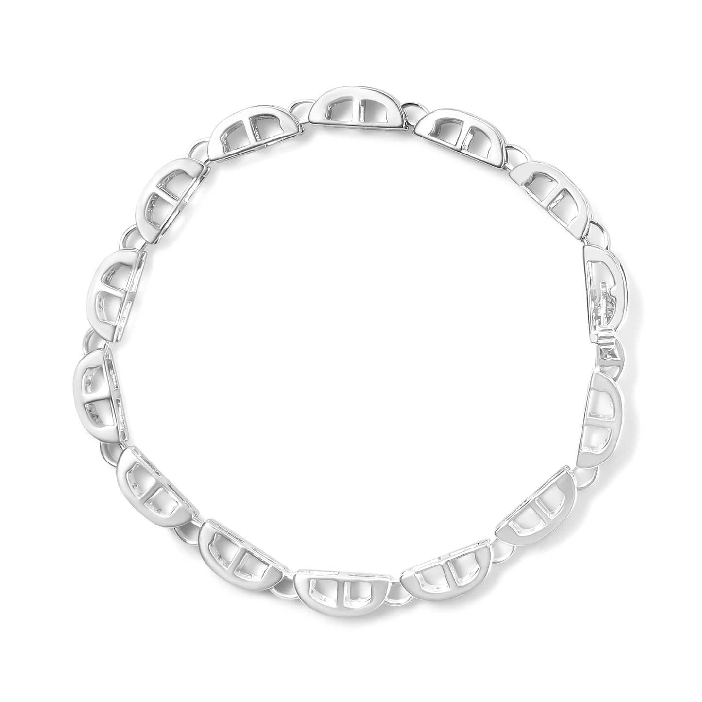 Pulsera de Tenis de Diamantes con Montura Invisible en Oro Blanco de 14K 3.0 Cttw