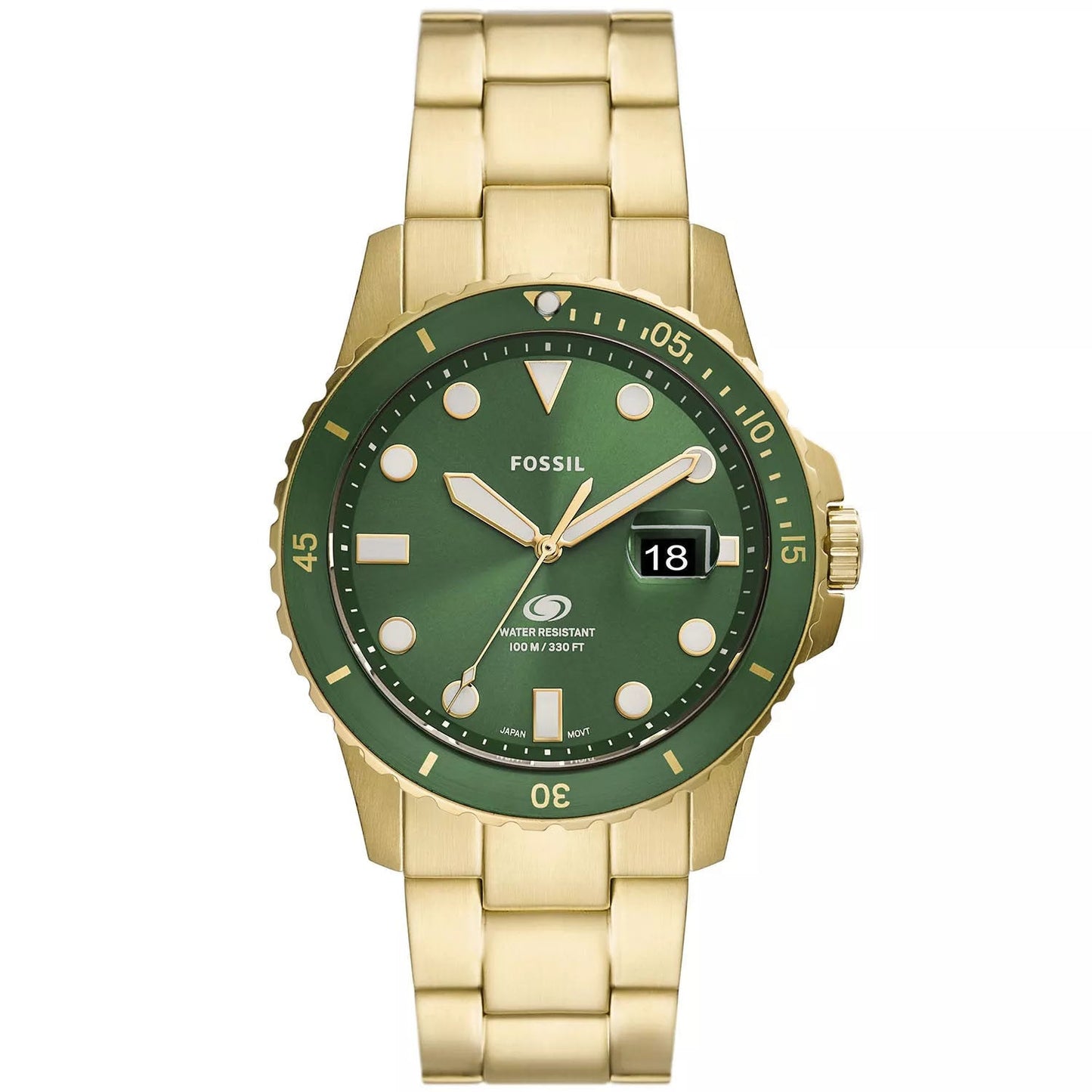 Montre de plongée bleue pour homme Fossil