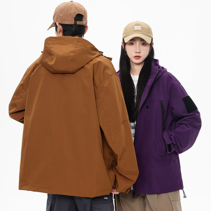Veste coupe-vent extérieure pour couples pour hommes et femmes