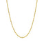 Chaîne en or jaune 14k solide à coupe diamant de 2,0 mm