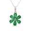 Pendentif en diamant émeraude de 1,51 ct en or blanc 14KT