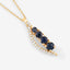 Pendentif en or jaune 14K avec saphir bleu et diamant de 0,40 carat