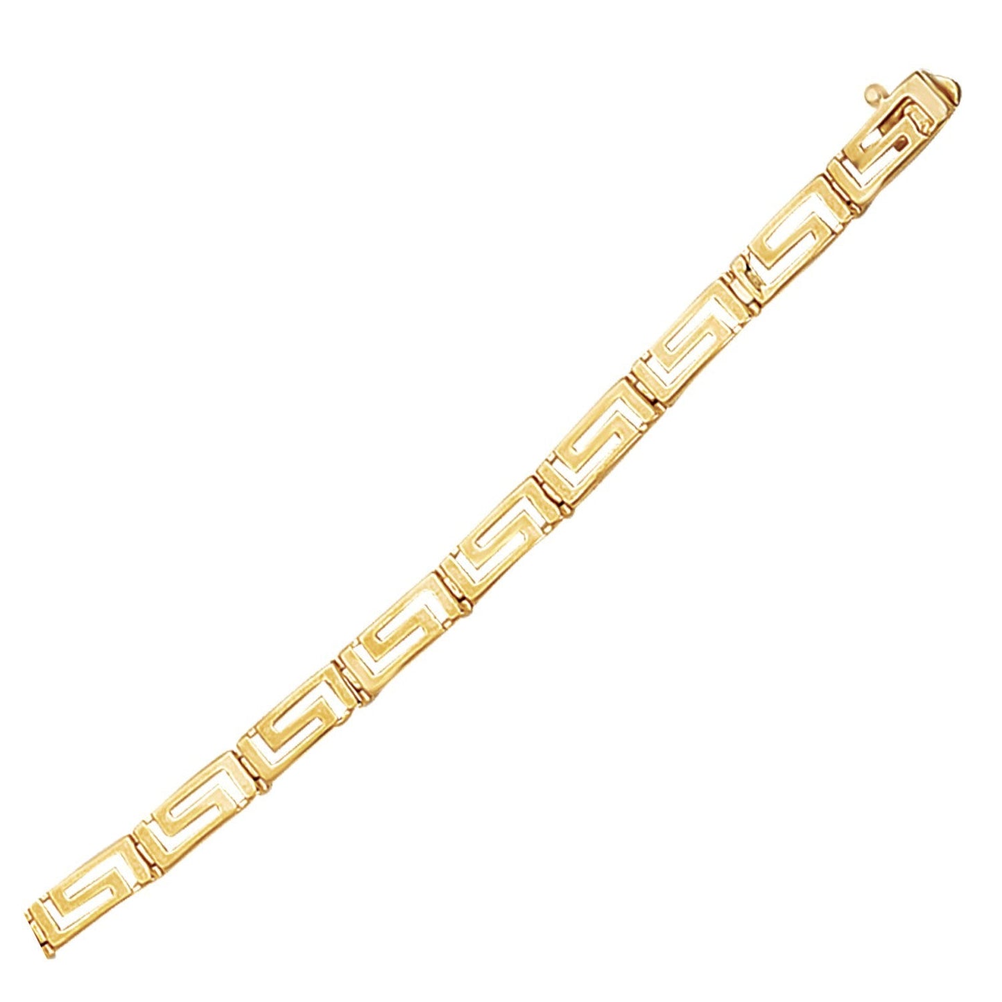 14k Yellow Gold Greek Fret Design Bracelet