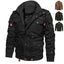Parka d'hiver zippé pour homme avec capuche détachable