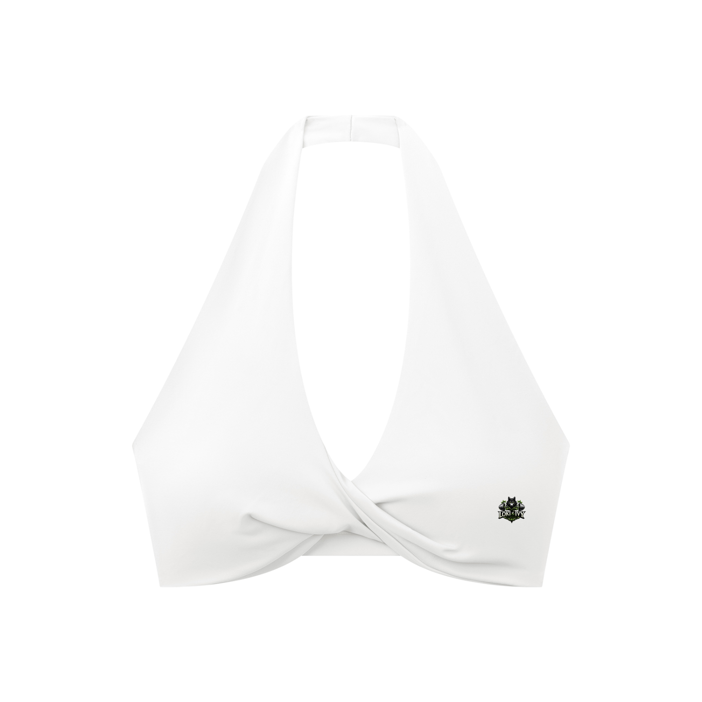 Soutien-gorge de sport à col halter plissé pour femmes Loki & Ivy