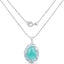 Pendentif en argent sterling .925 avec amazonite et topaze de 13,28 carats