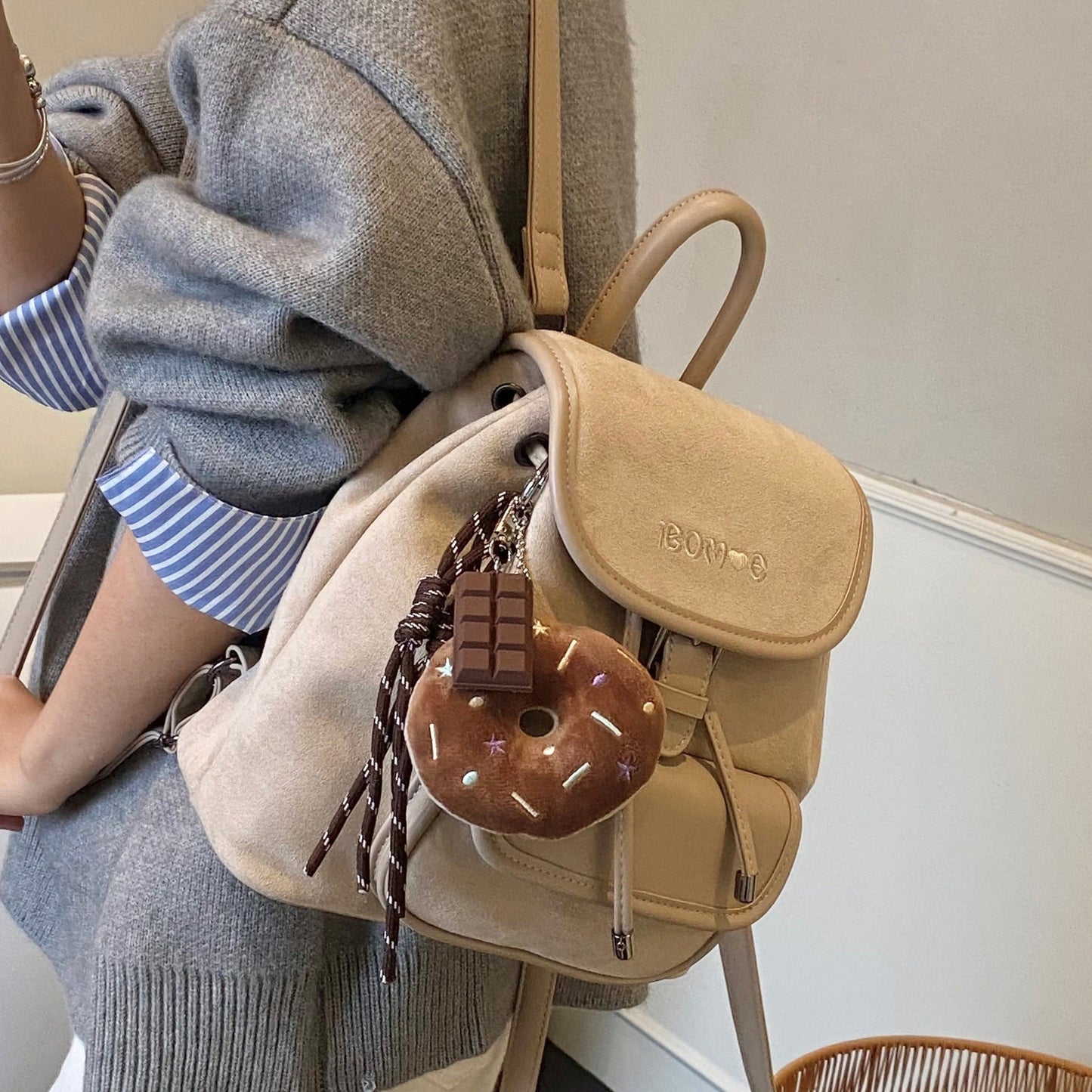Preppy-Style Commuter Backpack - Vintage Travel Bag