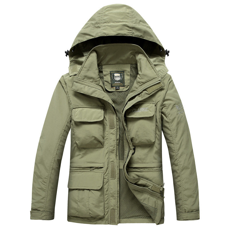 Men's Plus Size Waterproof Breathable Outdoor Jacket