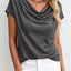 Casual Solid-Color Short-Sleeve Top for Everyday Style