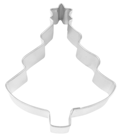 Christmas Tree Cookie Cutter with Star - 4" Tin